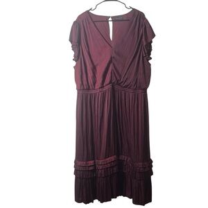 Lane Bryant Deep Burgundy Midi Dress